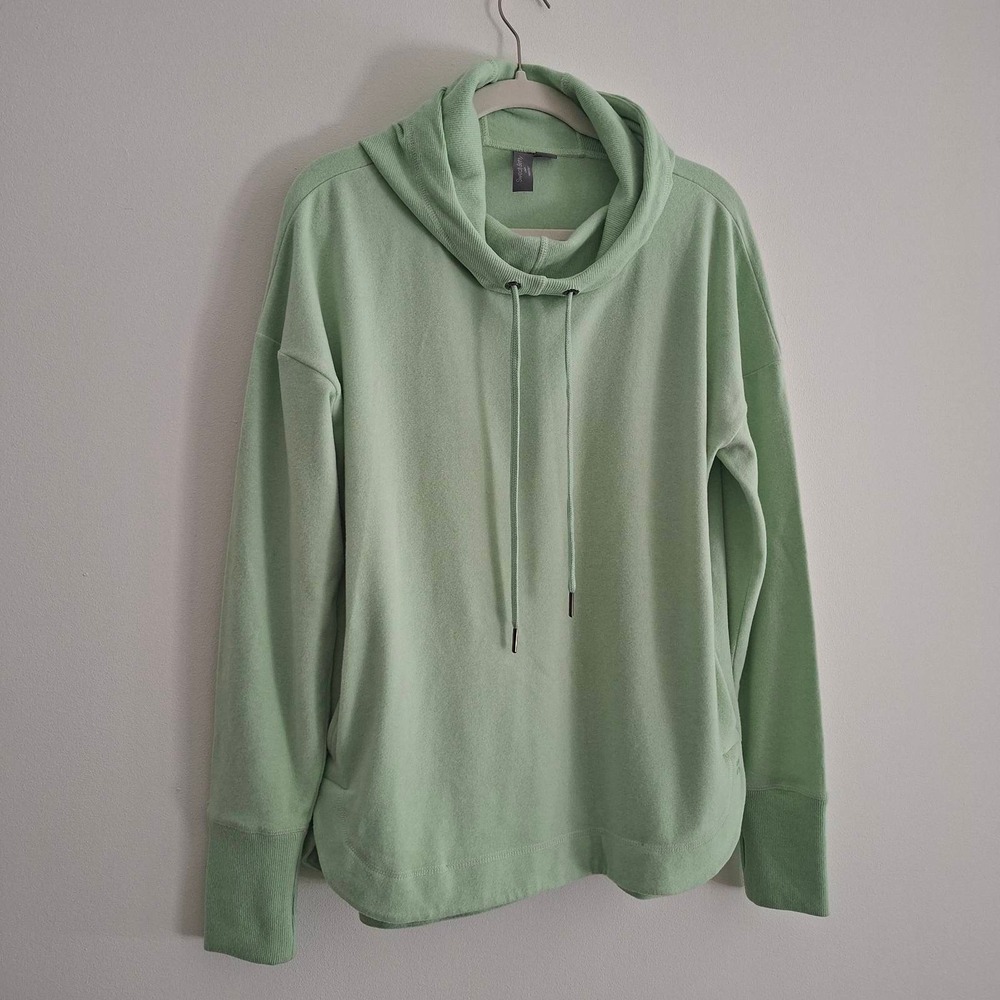 Sweaty Betty Escape Luxe Fleece Hoodie Mint Green Cowl Neck Pullover M